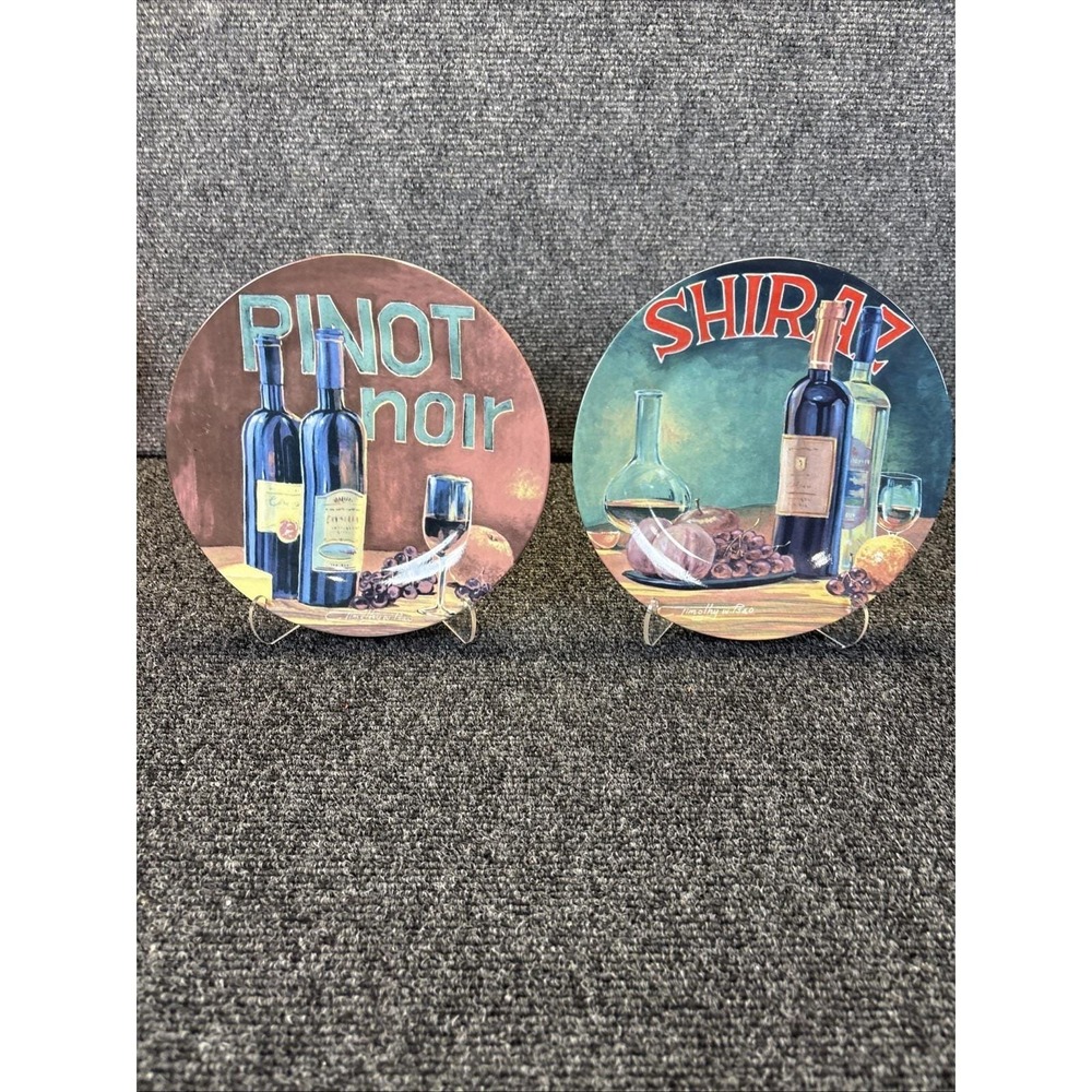 2~Mulberry Home Collection~Pinot Noir & Shiraz by Timothy W. Tsao~Decor Plates